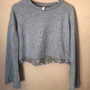 Grey cropped sweater